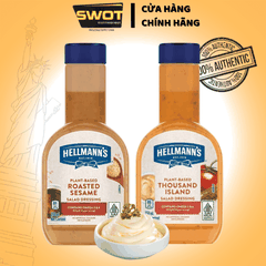 Sốt Hellmans các loại của Mỹ, vị béo mịn đặc trưng, lựa chọn hoàn hảo cho salad, sandwich, các món chiên... phù hợp trong các bữa ăn gia đình - SWOT
