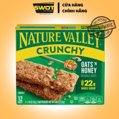Bánh Ngũ Cốc Yến Mạch, Mật Ong Nature Valley Crunchy Oats 'n Honey Granola Bars, Hộp 12 Thanh (6 Gói), 253g - SWOT