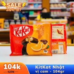 BÁNH KITKAT NHẬT VỊ CAM - GÓI 104GR
