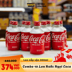 COMBO 10 LON COCA NHẬT - 300ML
