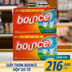 GIẤY XẢ THƠM BOUNCE - HỘP 120 TỜ