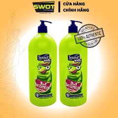 Sữa tắm gội xả cho bé Suave Kids 3in1 Watermelon Wonder 1.18L và 532ML hàng cao cấp của MỸ - SWOT