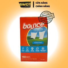 Khăn giấy thơm quần áo Bounce Outdoor Fresh Mỹ, Giấy sấy thơm quần áo Mỹ giúp kiểm soát tĩnh điện, chống nhăn và mềm vải