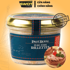 Pate Royal gan ngỗng Made in FRANCE 180g, thơm ngon, đậm vị, nguyên liệu tự nhiên phù hợp dùng cho gia đình, có thể ăn kèm cùng bánh mì hoặc dùng trực tiếp - SWOT