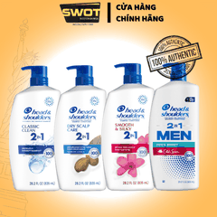 Dầu Gội Và Xả 2in1 Sạch Gàu HEAD & SHOULDERS Mỹ Sạch Sâu/ Dành Cho Da Đầu Khô/ Suôn Mượt/ Hương Nước Hoa - Chai 835ML - SWOT