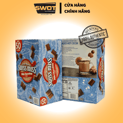 Bột Cacao Swiss Miss Milk Chocolate Mỹ Hộp 50 Gói -1.95Kg, Bổ sung nhiều vitamin và khoáng chất - giúp phòng tránh các chứng bệnh như tim mạch, huyết áp, mệt mỏi, trầm cảm... - SWOT