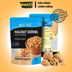 Hạt Nuts Talk Túi 500g các loại- Hạnh nhân / Hạnh nhân rang bơ / Óc chó / Hạt dẻ / Hạt bí xanh / Hạt điều, có thể dùng trực tiếp hoặc chế biến thành nhiều món ăn hấp dẫn - SWOT