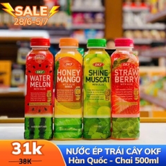NƯỚC ÉP TRÁI CÂY OKF CỦA HÀN QUỐC - VỊ DƯA HẤU / MẬT ONG XOÀI / NHO / DÂU