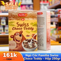 NGŨ CỐC FAMILIA SWISS CHOCO TEDDY - HỘP 250GR