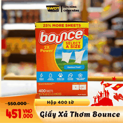 GIẤY XẢ THƠM BOUNCE - 400 TỜ