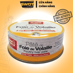 Pate JEAN.FLOCH gan heo Made in France 78g, hương vị đậm đà, mặn ngọt vừa phải, có thể kèm cùng bánh mì hoặc là sự kết hợp với các món ăn nhẹ hằng ngày, có thể dùng trực tiếp - SWOT