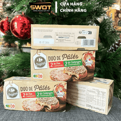 Lốc 4 hộp Pate Dou De Pate Pháp 80g, thơm ngon hảo hạng, giàu dinh dưỡng, tiện lợi