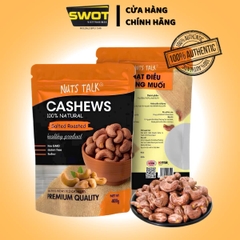 Hạt Nuts Talk Túi 500g các loại- Hạnh nhân / Hạnh nhân rang bơ / Óc chó / Hạt dẻ / Hạt bí xanh / Hạt điều, có thể dùng trực tiếp hoặc chế biến thành nhiều món ăn hấp dẫn - SWOT