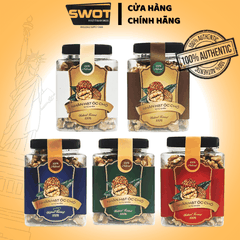 Hạt Khô Các Loại nhập khẩu chính hãng, nguyên liệu được làm hoàn toàn từ thiên nhiên, không gia vị, ít calo, phù hợp với người ăn kiêng. Thiết kế đẹp mắt dùng làm quà tặng, quà biếu cho gia đình người thân - SWOT