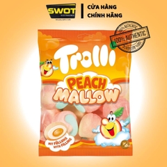 KẸO MARSHMALLOW TROLLI CỦA ĐỨC GÓI 150GR - VỊ ĐÀO / VỊ CHUỐI / VỊ TÁO - thơm nức nở, mềm mềm dẻo dẻo nhân sốt trái cây cực kì ngon - SWOT