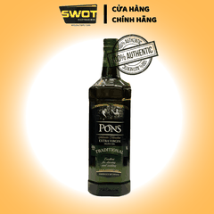 Dầu Ô-Liu PONS của Tây Ban Nha, dùng trực tiếp hoặc chế biến các món ăn: trộn salad, làm nước sốt, thích hợp cho người ăn chay - SWOT