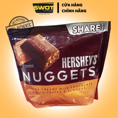 Socola Hershey's Kisses / Nuggets Share Pack của Mỹ - Vị Sữa, Hạnh Nhân, Socola Đen Đậm Vị Thơm Ngon - SWOT