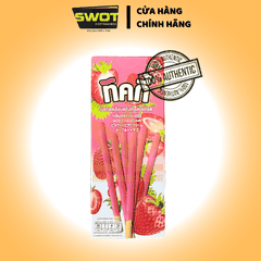 LỐC 13 HỘP BÁNH QUE TICKY THÁI LAN- VỊ DÂU I SỮA I SOCOLA I CAM -Dạng que giòn tan, bọc bên ngoài một lớp kem dâu hoặc kem sữa chocolate béo ngậy, thơm ngon - SWOT