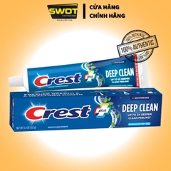 Kem đánh răng Crest Mỹ, Kem đánh răng bảo vệ răng chắc khỏe, trắng sáng, hương bạc hà thanh mát