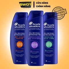 Dầu gội Head & Shoulder Mỹ Clinical Strength 400ml, Dầu gội sạch diệt sạch gàu, dưỡng tóc chắc khỏe