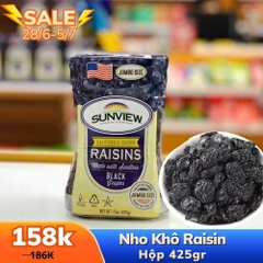 NHO KHÔ SUNVIEW RAISIN - HỘP 425GR