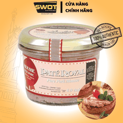 Pate Royal gan ngỗng Made in FRANCE 180g, thơm ngon, đậm vị, nguyên liệu tự nhiên phù hợp dùng cho gia đình, có thể ăn kèm cùng bánh mì hoặc dùng trực tiếp - SWOT