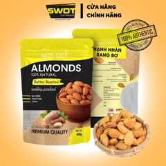 Hạt Nuts Talk Túi 500g các loại- Hạnh nhân / Hạnh nhân rang bơ / Óc chó / Hạt dẻ / Hạt bí xanh / Hạt điều, có thể dùng trực tiếp hoặc chế biến thành nhiều món ăn hấp dẫn - SWOT