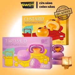 Bánh Trứng Chảy Khoai Môn Taro Mud / Bánh trứng chảy nhân kem sữa - Hộp 6 Bánh 300gr - SWOT