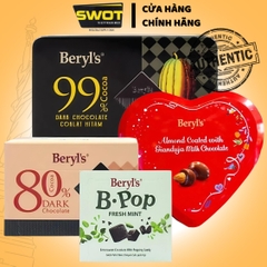 Socola Beryl's Cao Cấp Nhập Khẩu chính hãng, Chocolate đắng hương vị cacao và ngọt vừa phải Food Thức Ăn Ăn Vặt Socola - SWOT