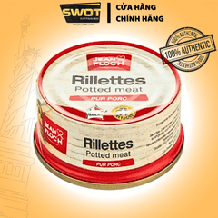 Pate JEAN.FLOCH gan heo Made in France 78g, hương vị đậm đà, mặn ngọt vừa phải, có thể kèm cùng bánh mì hoặc là sự kết hợp với các món ăn nhẹ hằng ngày, có thể dùng trực tiếp - SWOT