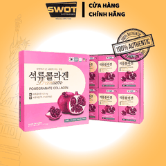 Nước Collagen Lựu Cao Cấp của Hàn Quốc Hộp 60 gói và 20 gói Premium Pomegranate Collagen 50ml/gói - SWOT