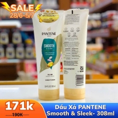 DẦU XẢ PANTENE SMOOTH & SLEEK - CHAI 308ML