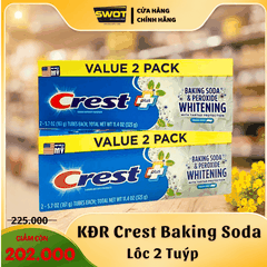 LỐC 2 TUYP KEM ĐÁNH RĂNG CREST BAKING SODA - MỸ