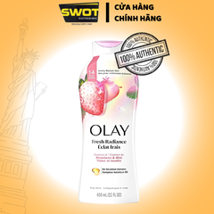 Sữa tắm OLAY Mỹ 650ml & 887ml, Hương Dâu I Bơ Hạt Mỡ I Muối Biển I Tẩy Tế Bào Chết - SWOT