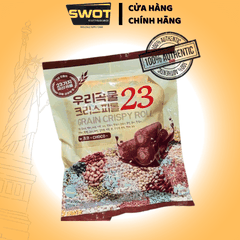 BÁNH NGŨ CỐC GRAIN CRISPY ROLL HÀN QUỐC 150gr - 3 vị Choco, Cheese và Dâu với 23 loại ngủ cốc Cung cấp năng lượng và dinh dưỡng - SWOT