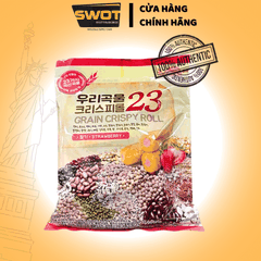 BÁNH NGŨ CỐC GRAIN CRISPY ROLL HÀN QUỐC 150gr - 3 vị Choco, Cheese và Dâu với 23 loại ngủ cốc Cung cấp năng lượng và dinh dưỡng - SWOT