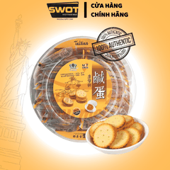 BÁNH QUY TRỨNG MUỐI ĐÀI LOAN HỘP 180g, Bánh có vị béo, mặn mặn ngọt ngọt - SWOT