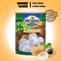 Trái cây ngâm đường Hosen Singapore nhiều vị, Đào, Vải, Cam Dứa, Thơm, Củ Năng đóng hộp thơm ngon