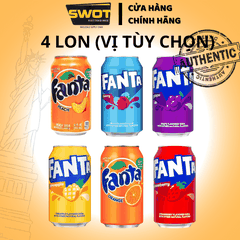 Combo 6 Nước ngọt Mỹ 355ml mix nhiều loại, Nước giải khát có ga Mỹ cao cấp, thơm ngon đậm vị, bổ sung năng lượng - SWOT