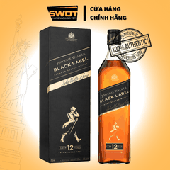 Rượu Johnnie Walker Black Label 12 năm (750ml) - ANH QUỐC là dòng Blended Scotch Whisky nổi tiếng, pha trộn từ hơn 40 loại whisky thượng hạng, ủ ít nhất 12 năm, với nồng độ 40% ABV- SWOT