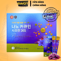 Tinh Chất Nghệ Nano Saffron 365 của Hàn Quốc, nhập khẩu chính hãng, giúp tăng cường tiêu hóa, thanh lọc cơ thể, làm đẹp da, giảm stress, hỗ trợ giấc ngủ và nâng cao sức khỏe toàn diện - SWOT