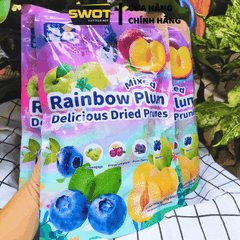 Ô Mai Xí Muội 4 vị COLORFUL PLUM 408g, Omai Ximuoi Mix Vị Trái Cây, Ăn Vặt Dẻo Giòn Chua Ngọt Vừa Phải, Kẹo Ô Mai Mix Vị Snack Food - SWOT