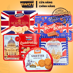 Bánh Quy Hộp Thiếc cao cấp chính hãng, Bánh Quy Giòn Rụm Dễ Ăn, Bánh Tết Ăn Vặt Mời Khách Thơm Ngon Dinh Dưỡng Thức Ăn Food Cake - SWOT
