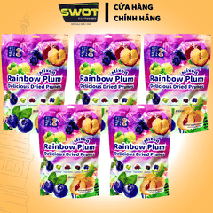 Ô Mai Xí Muội 4 vị COLORFUL PLUM 408g, Omai Ximuoi Mix Vị Trái Cây, Ăn Vặt Dẻo Giòn Chua Ngọt Vừa Phải, Kẹo Ô Mai Mix Vị Snack Food - SWOT