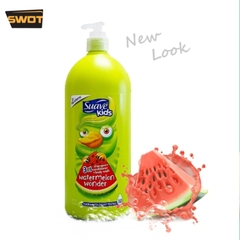 Sữa tắm gội xả Suave Kids Mỹ 3in1 1.18L, Sữa tắm gội xả trẻ em hương dấu hàng Mỹ cao cấp, sạch thơm an toàn cho bé- SWOT