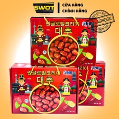 Táo Đỏ Sấy khô One Global Korea hộp 1kg - Táo đỏ có vị ngọt thanh, dễ sử dụng trong nhiều món ăn như hầm gà, nấu chè, chưng yến hoặc pha trà hằng ngày - SWOT