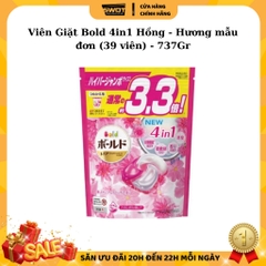 Viên giặt xả Gel Ball Bold 4in1 Nhật, Viên xả giặt làm sạch làm mềm quần áo lưu hương lâu diệt khuẩn - SWOT
