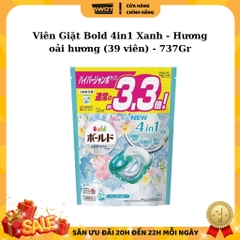 Viên giặt xả Gel Ball Bold 4in1 Nhật, Viên xả giặt làm sạch làm mềm quần áo lưu hương lâu diệt khuẩn - SWOT