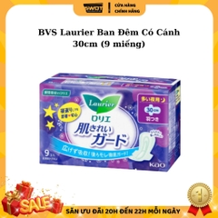 Băng vệ sinh Laurier Nhật Bản, Băng vệ sinh thấm hút siêu nhanh, khử mùi kháng khuẩn, mặt bông êm ái
