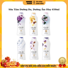 Sữa tắm OLAY Mỹ 650ml & 887ml, Sữa tắm dưỡng da dưỡng ẩm giúp da trắng sáng mịn màng, thơm tự nhiên